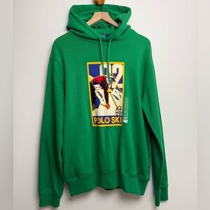 Polo Ralph Lauren Polo Ski 92 Hoodie Green Graphic Sweatshirt Men’s M